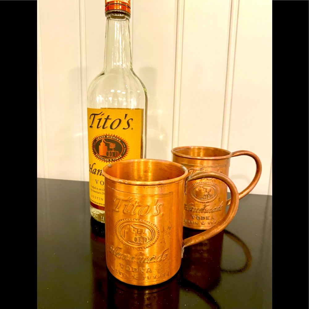 2x Authentic Copper Tito’s Mugs
